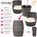 Miniatyrbild 2 av 10: tectake Loungeset i konstrotting Nice 2+1+1 grå