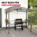 Miniatyrbild 8 av 11: tectake Grillpaviljong  Asado 2,4x1,5x2,34m grå