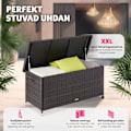 Miniatyrbild 4 av 11: tectake Dynbox Kiruna med lock Brun
