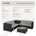 Miniatyrbild 6 av 10: tectake Loungeset Siena i konstrotting grå