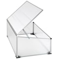 Miniatyrbild 3 av 5: tectake Drivhus i aluminium med låsbart tak - 102 x 61 x 41 / 31 cm Transparent