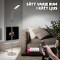 Miniatyrbild 8 av 11: tectake Golvlampa Prisma LED, 5 ljuslägen, 12 W, dimbar Silver