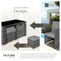 Miniatyrbild 4 av 11: tectake Loungegrupp i konstrotting Palermo grå