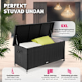 Miniatyrbild 4 av 11: tectake Dynbox Kiruna med lock Svart