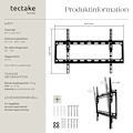 Miniatyrbild 6 av 10: tectake Väggfäste för 32-100 tum lutbar Svart