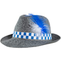 Miniatyrbild 1 av 3: tectake Grå traditionell bayersk hatt blå/vit grå