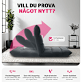 Miniatyrbild 5 av 9: tectake Avslappningsfåtölj Snooze, 2 i 1, sammet, 14-stegs justerbar grå