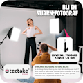 Miniatyrbild 7 av 11: tectake 3 studiolampor med softbox, stativ och väska Svart