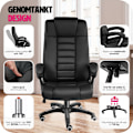 Miniatyrbild 7 av 9: tectake Ergonomisk kontorsstol Svart