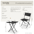 Miniatyrbild 6 av 11: tectake Cafegrupp Trevi i konstrotting Svart