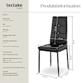 Miniatyrbild 6 av 8: tectake Set matstolar Julien -  Uppsättning om 6 Svart