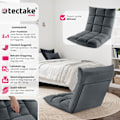 Miniatyrbild 2 av 9: tectake Avslappningsfåtölj Snooze, 2 i 1, sammet, 14-stegs justerbar grå