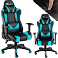 Miniatyrbild 1 av 10: tectake Premium Gamingstol Twink Azurblå