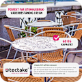 Miniatyrbild 7 av 10: tectake Cafébord i aluminium Ø60cm - 5,8 cm grå
