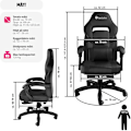 Miniatyrbild 6 av 11: tectake Gamingstol Comodo Svart