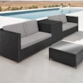 Miniatyrbild 10 av 10: tectake Loungeset Siena i konstrotting grå