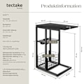 Miniatyrbild 6 av 8: tectake Datorbord Rhea, C-form, med laddstation Svart