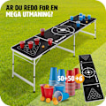 Miniatyrbild 4 av 8: tectake Beerpong-bord Brew Battle, hopfällbar och höjdjusterbar Svart