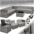 Miniatyrbild 1 av 11: tectake Loungeset Verona i konstrotting grå