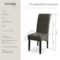 Miniatyrbild 6 av 9: tectake Ergonomisk matstol i robust trä -  Uppsättning av 2 grå