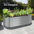 Miniatyrbild 9 av 11: tectake Odlingslåda Flormma i galvaniserat stål 942 L,  200x100x60cm Silver