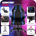 Miniatyrbild 7 av 10: tectake Gamingstol Goodman Blå