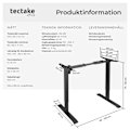 Miniatyrbild 9 av 11: tectake Höj- och sänkbart skrivbordsstativ Piotr Svart