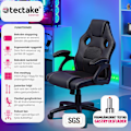 Miniatyrbild 2 av 10: tectake Gamingstol Mike Svart