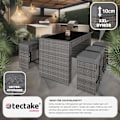 Miniatyrbild 7 av 11: tectake Barset Ibiza i konstrotting inkl. överskyddsdrag grå