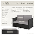 Miniatyrbild 6 av 10: tectake Loungesoffa Korfu grå