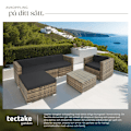 Miniatyrbild 4 av 11: tectake Loungeset Milano i konstrotting Natur