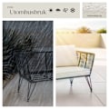 Miniatyrbild 7 av 10: tectake Utesoffa Sundo med konstrotting i repdesign Grafitgrå