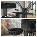 Miniatyrbild 6 av 10: tectake Katt klösträd, klösmöbel Gismo Svart