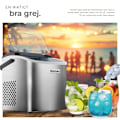 Miniatyrbild 8 av 8: tectake Ismaskin Arctic, 1,2 L, 2 isbitsstorlekar Silver