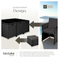 Miniatyrbild 7 av 11: tectake Matgrupp New York i konstrotting Svart