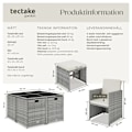 Miniatyrbild 6 av 11: tectake Matgrupp Bilbao i konstrotting 4+4+1 med skyddsöverdrag Ljusgrå