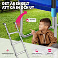 Miniatyrbild 8 av 11: tectake Studsmatta Garfunky med skyddsnät , upp till 80 kg - 396 cm Blå