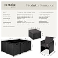 Miniatyrbild 9 av 11: tectake Matgrupp New York i konstrotting Svart