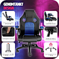 Miniatyrbild 7 av 10: tectake Gamingstol Mike Blå