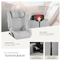 Miniatyrbild 3 av 9: tectake Bilbarnstol Levi, i-Size-godkänd, med ISOFIX Ljusgrå