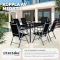 Miniatyrbild 4 av 11: tectake Matgrupp i aluminium med 6 stolar Grafitgrå