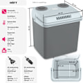 Miniatyrbild 6 av 11: tectake Elektrisk kyl- och värmebox med bärhandtag, 25 liter grå