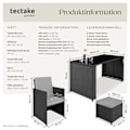 Miniatyrbild 6 av 11: tectake Loungegrupp i konstrotting Palermo grå