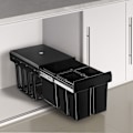 Miniatyrbild 9 av 11: tectake Sopsortering Ashlyn, 3-kärl, 31L Svart