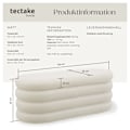 Miniatyrbild 6 av 11: tectake Sittbänk med generöst förvaringsutrymme Altu Bouclé cremevit