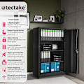 Miniatyrbild 2 av 10: tectake Dokumentskåp med 4 fack Svart