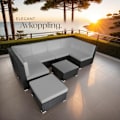 Miniatyrbild 8 av 11: tectake Loungeset Venedig, Loungegrupp i konstrotting grå