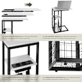 Miniatyrbild 4 av 8: tectake Datorbord Rhea, C-form, med laddstation Vit