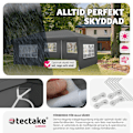 Miniatyrbild 4 av 11: tectake Paviljong Vivara 6x3m med 5 sidopaneler grå