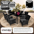 Miniatyrbild 7 av 11: tectake Matgrupp Menorca i konstrotting Svart